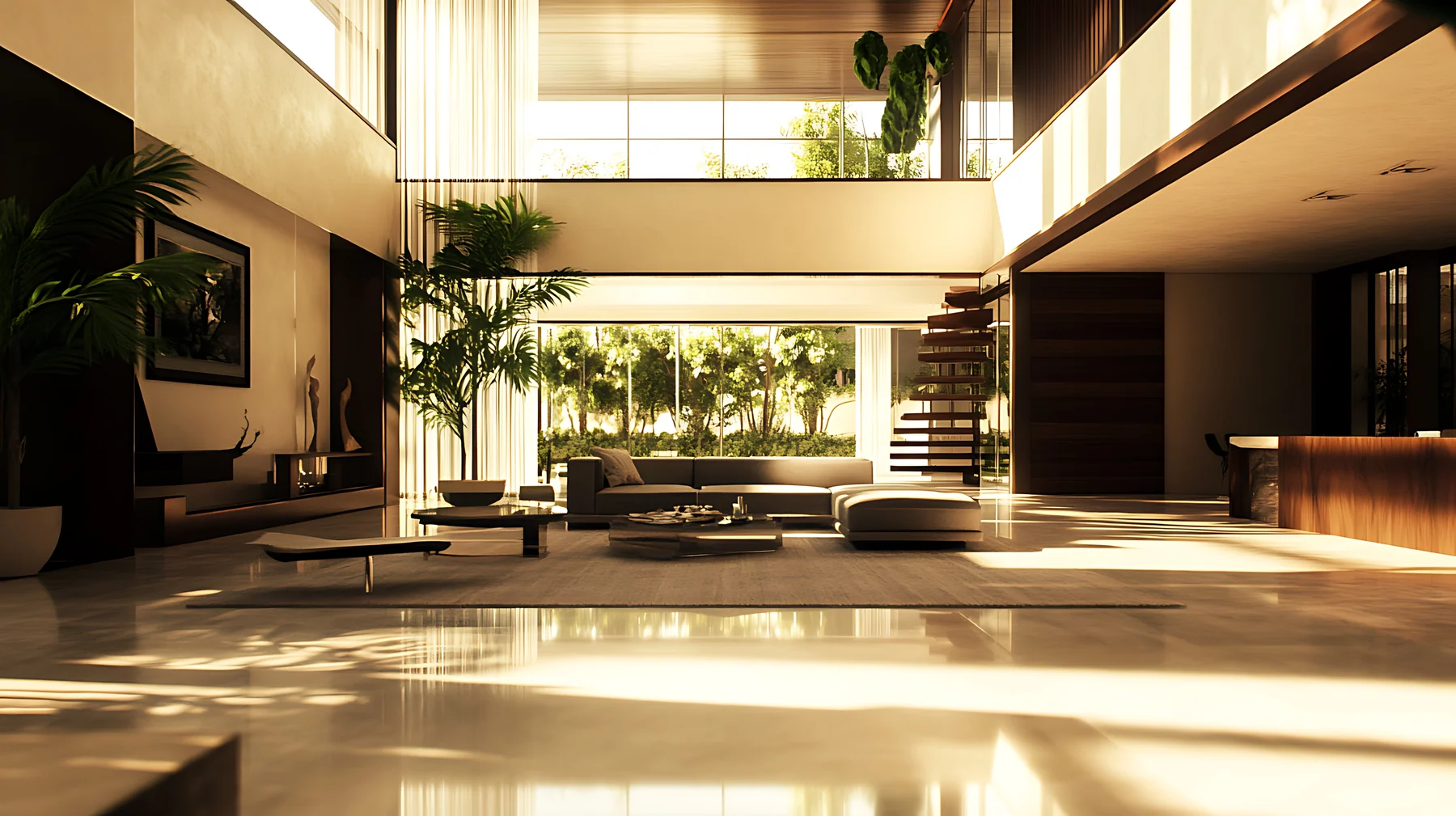 Expansive modern interior reflecting clear financial and real estate perspective