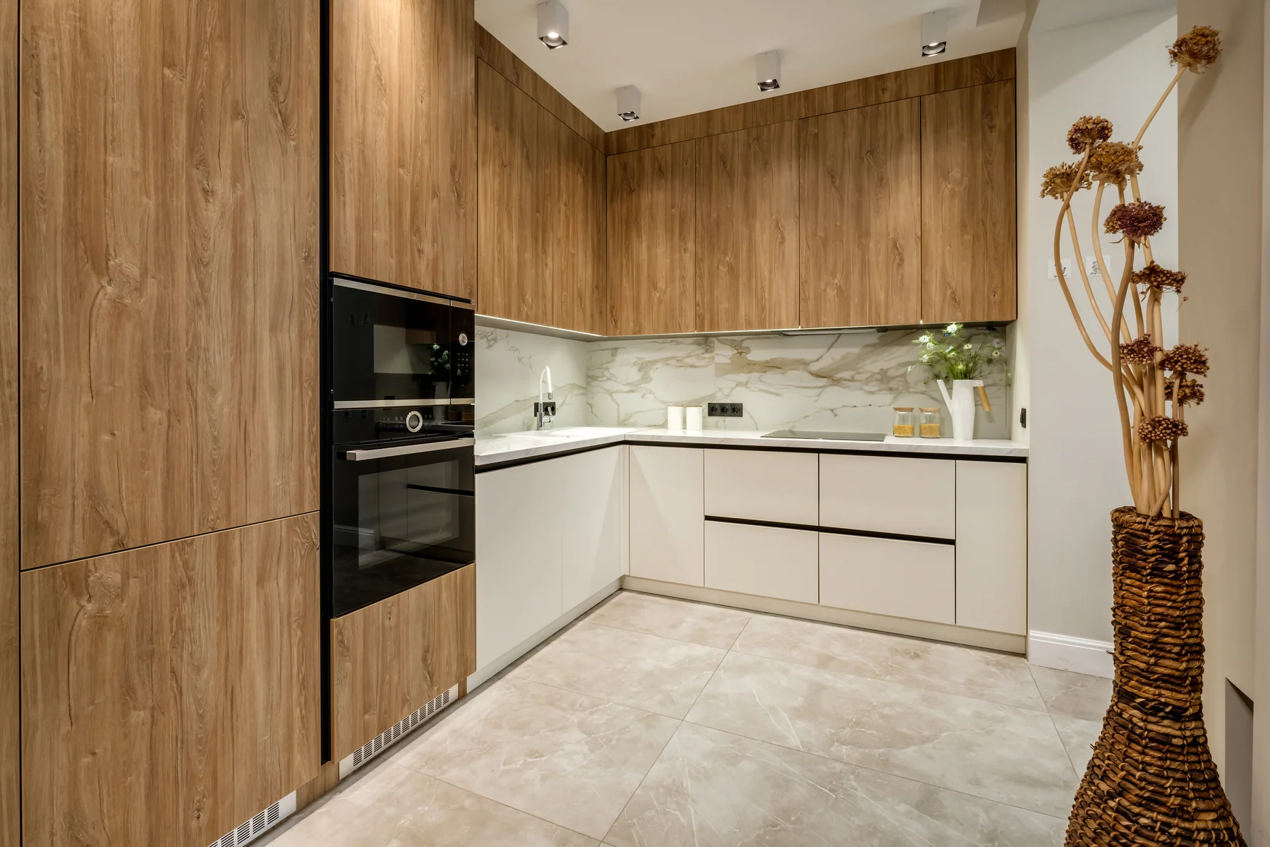 Warm modern kitchen representing a home search built around the complete budget